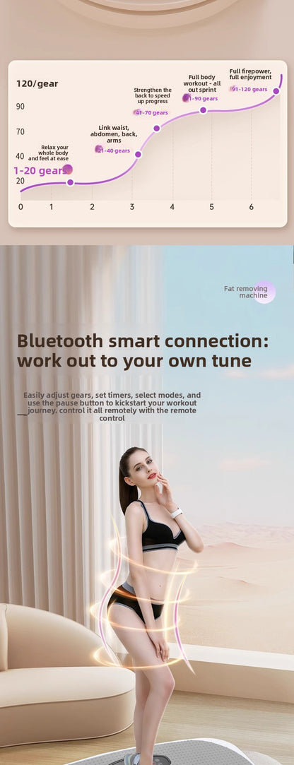 Bluetooth Vibration Fitness Platform – Home Slimming & Exercise Machine (5 Modes)
